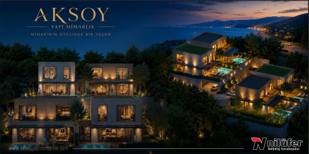 Göynüklü Villaları Gece Kuş Bakışı